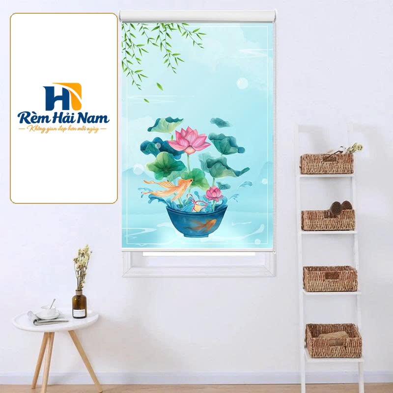 Rèm cuốn in tranh cản nắng 100% Mã HSE0743