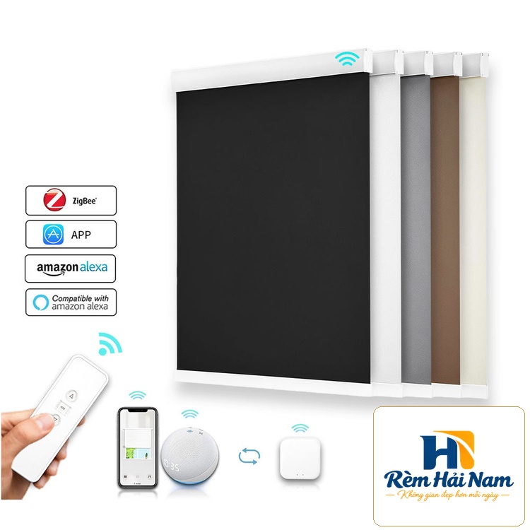 Rèm vải cuốn tự động mã Mã Shantung | Động cơ rèm MA35Q6028