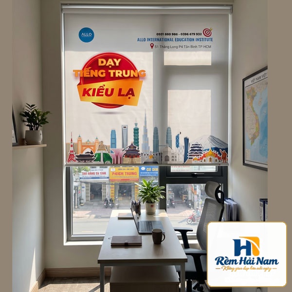 Rèm Cuốn In Logo Giá Rẻ, Thi Công Nhanh