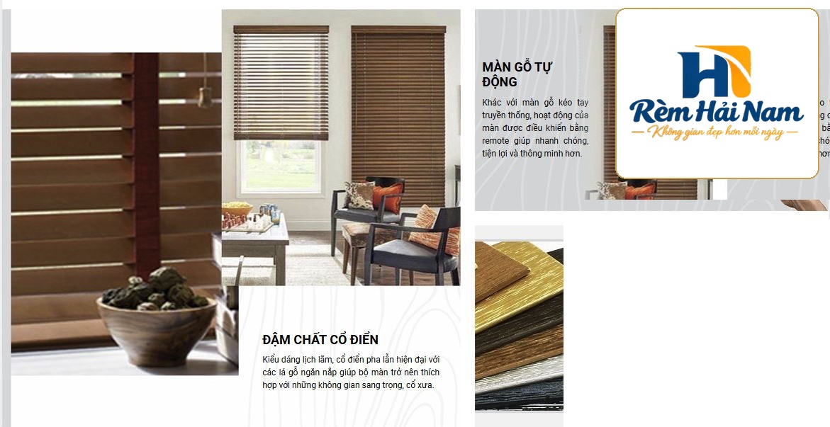 Rèm Gỗ Hệ 1 Dây Hàn Quốc Kéo Nhẹ Êm Ái