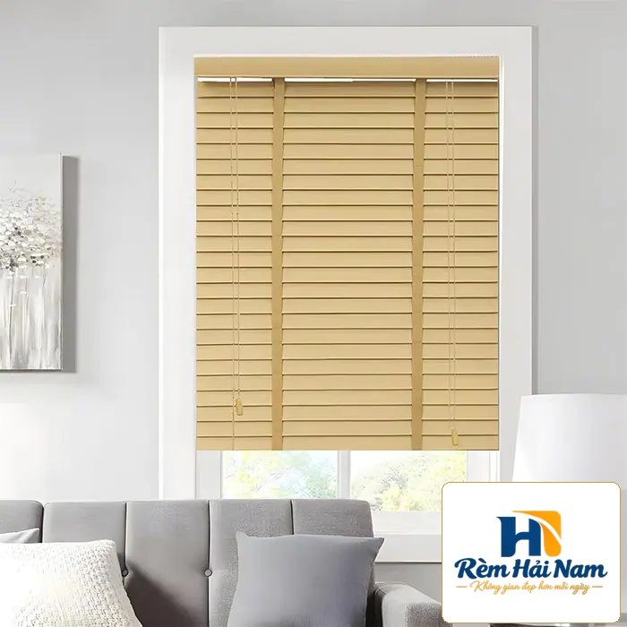 Rèm gỗ hãng Sankaku bản 5cm hệ 2 dây mã SKK12