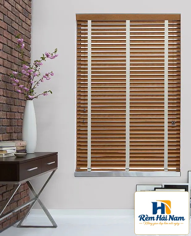 Rèm nhựa giả gỗ hãng Sankaku bản 5cm hệ 2 dây mã SKK313