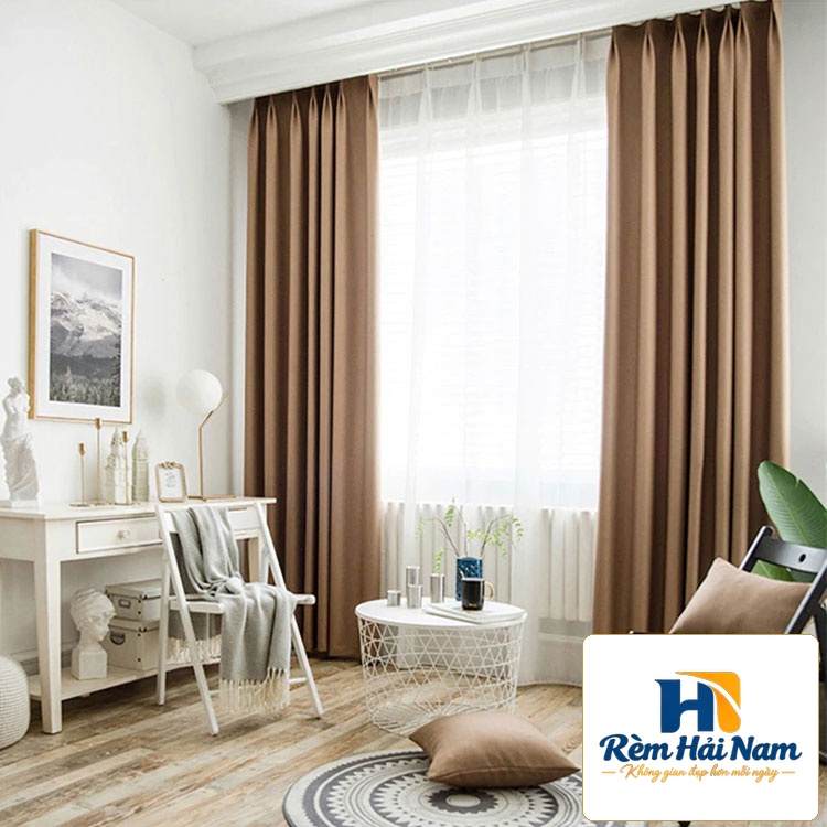 Rèm vải 1 lớp giá rẻ cho phòng khách chung cư