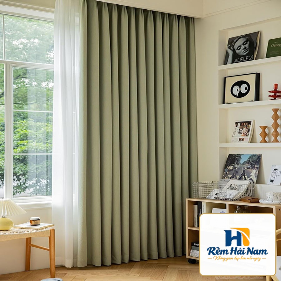 Rèm vải màu xanh đẹp – Rèm vải giá rẻ tại xưởng may