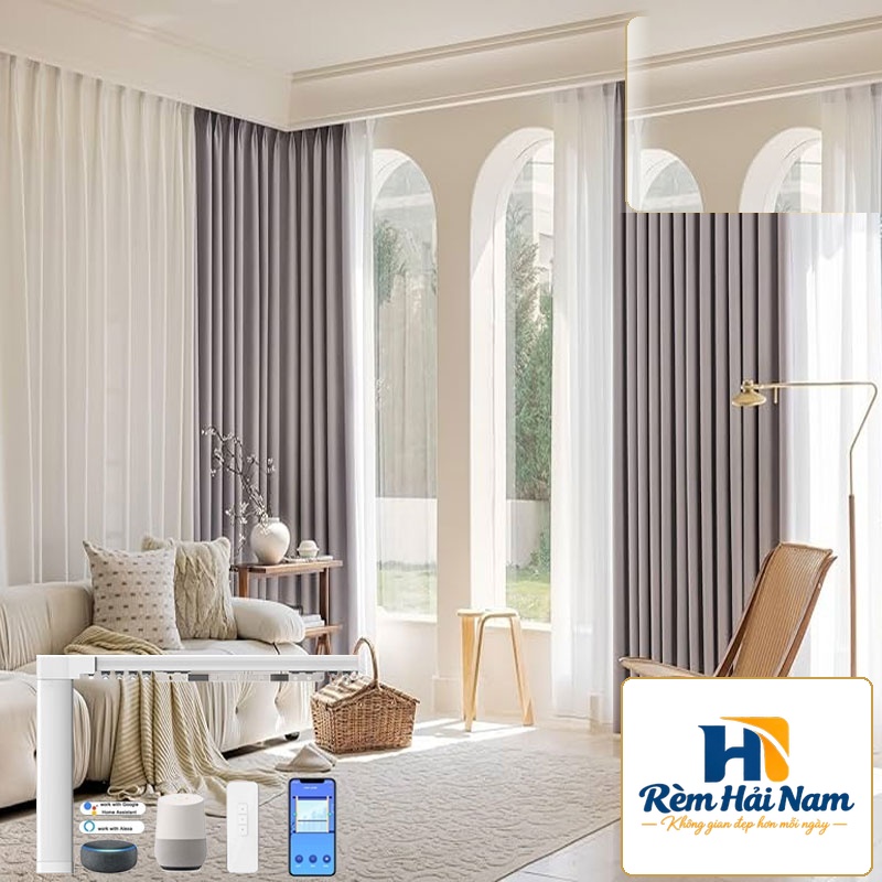 Rèm vải tự động Hàn Quốc Mã Zenith | Động cơ rèm Modero mã MD50UQ1214-R