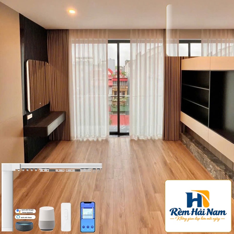 Rèm vải tự động Nhật Bản Mã Drama | Động cơ rèm Modero mã MD50UQ1214-W (Wifi)