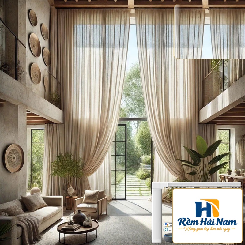 Rèm vải tự động Nhật Bản Mã Luna | Động cơ rèm AOK AM50