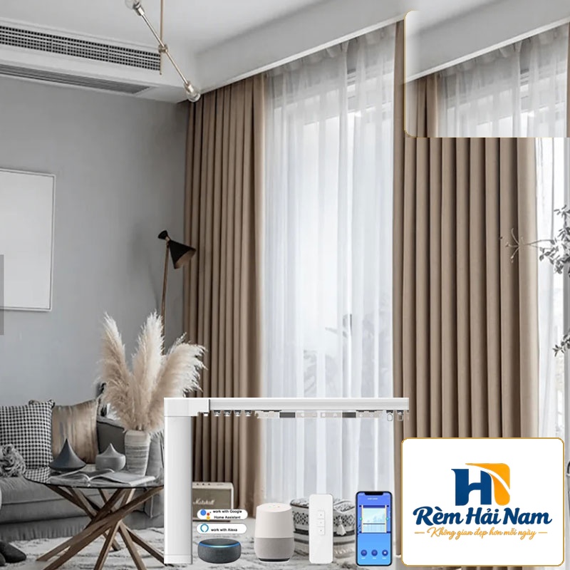 Rèm vải tự động Nhật Bản Mã Sakura | Động cơ rèm Modero mã MD50UQ1214-R